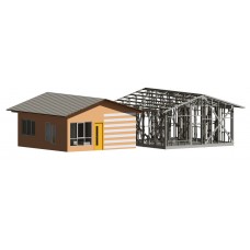 Kit Estrutura Steel Frame desmontada - Casa Térrea 40 m2