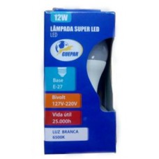 Lâmpada Super Led Lux Luz branca 6.500k 12W GUEPAR