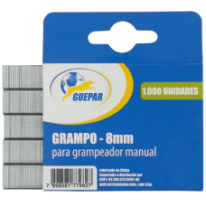 Grampo para Grampeador Tapeceiro 8mm c/ 1000 unidades GUEPAR