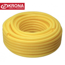Eletroduto de PVC Corrugado Flexível Amarelo 3/4"x25mmx50m 1231-KRONA