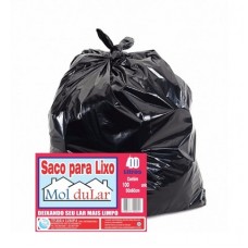 Saco para Lixo 40lts 50x60cm C/100