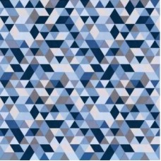 Papel de parede vinílico 2404 Geométrico azul 52cm x 10m REVEX