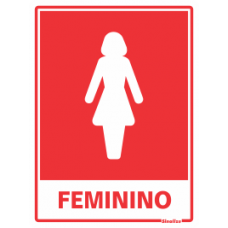 Placa em Poliestireno 15X20CM - SANITARIO FEMININO