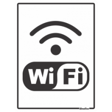 Placa em Poliestireno 15X20CM - INTERNET WI FI