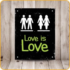 Placa em Poliestireno 18X23CM -  LOVE IS LOVE FOTOLUMINESCENTE