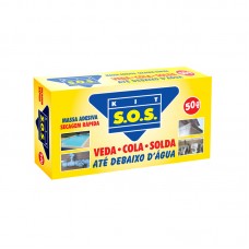Cola Massa Cinza Epóxi Kit Sos 50g