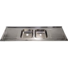 Pia Dupla em Aço Inox PD2000 2,00x0,52m FABRINOX